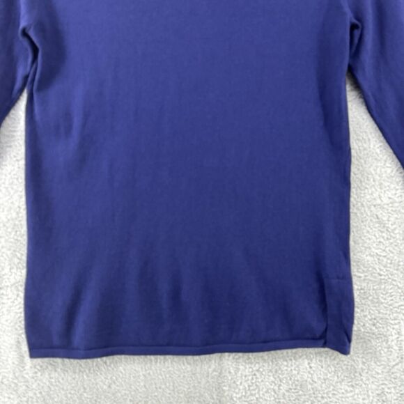 J McLaughlin Top Women S Blue Knit Lightweight Cashmere Blend V-Neck 3/4 Sleeve - Picture 8 of 13